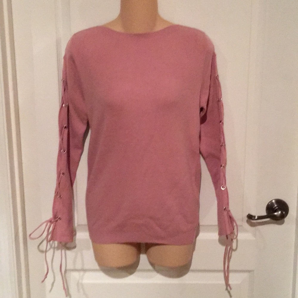 NWOT Sweet Girl Pink Boatneck Sweater